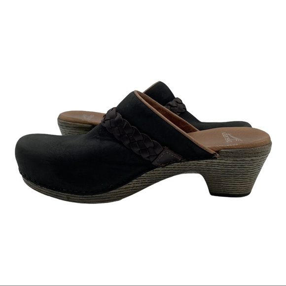 Dansko Black Melanie Nubuck Clog Size 40 - Picture 7 of 14